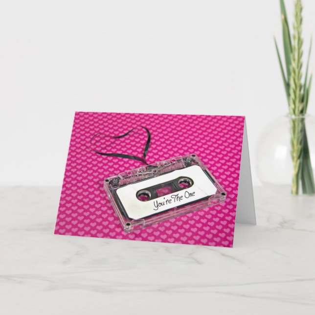 Carte Cassette de l'anniversaire avec cœur (Devant)