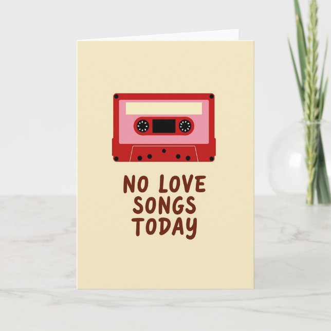 Carte cassette No Love Songs Today (Devant)