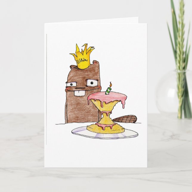 Carte Castor d'anniversaire (Devant)