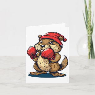 Carte Castor De Boxe cool Avec Gants Pour Une Applicatio