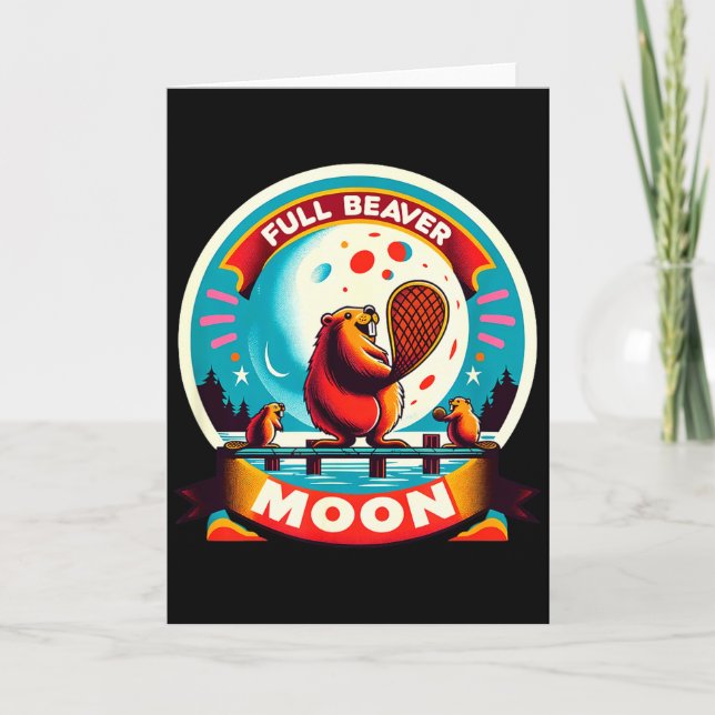 Carte Castor de pleine lune  (Devant)