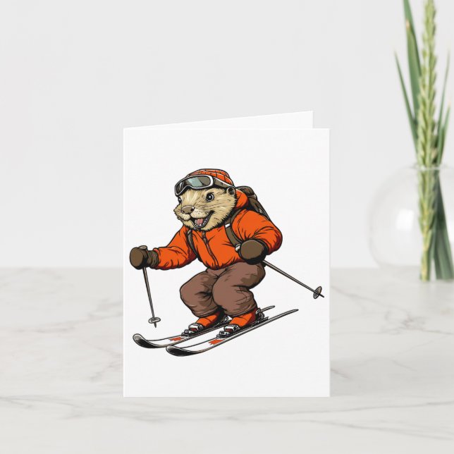Carte Castor de ski (Devant)