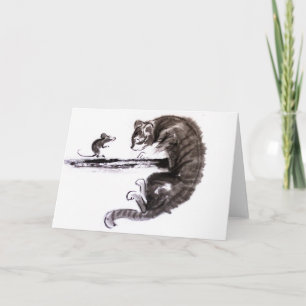 Carte Cat And Mouse rencontre la peinture suave