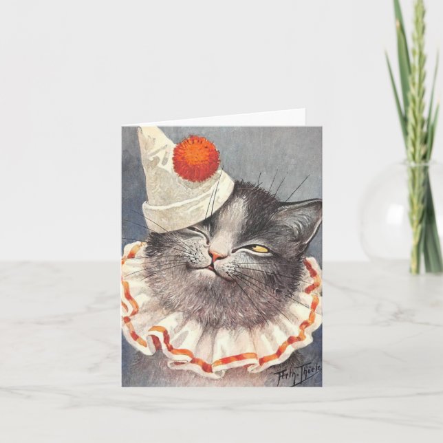 Carte Cat Clown by Arthur Thiele (Devant)