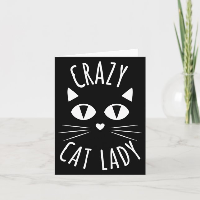 Carte Cat Crazy Cat Lady Funny Cat Lover Mother's Day Bi (Devant)