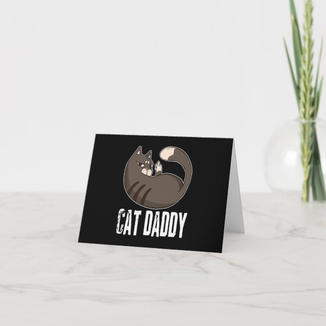 Carte Cat Daddy | Funny Amoureux des chats Pour Fête des (Devant)