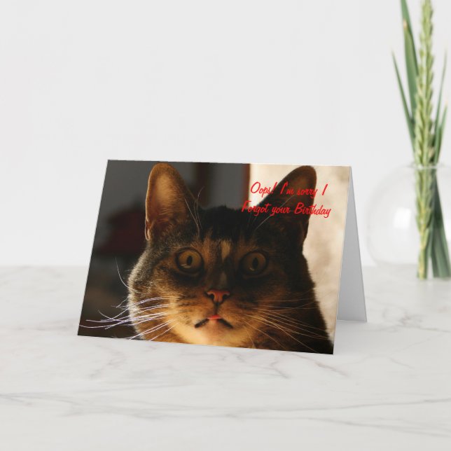 Carte CAT d'anniversaire tardif (Devant)