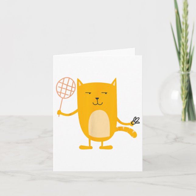 Carte Cat Graphic Badminton Player Navette Sports Smash (Devant)