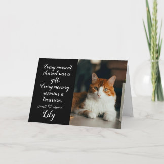 Carte Cat Loss Sympathy Card Personalized Photo Pet Name