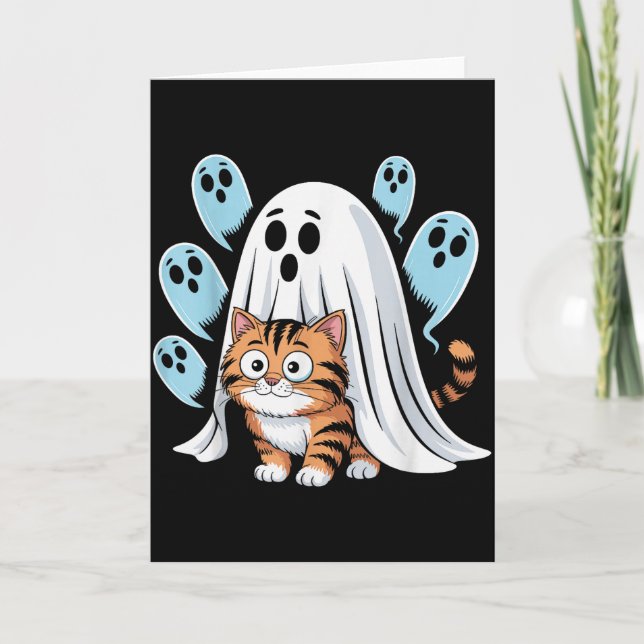 Carte Cat Meme Funny Soky Halloween Kitty  (Devant)