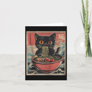 Carte Cat Ramen Japonais Drôle Kawaii Cat Graphisme Mens