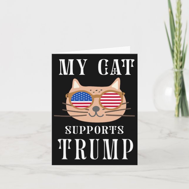 Carte Cat soutient Trump 2024 Reprendre l'élection améri (Devant)