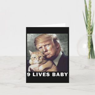Carte Cat Trump 9 Lives Baby Trump 2024 Victoire remport