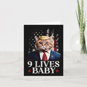 Carte Cat Trump 9 Lives Baby Trump 2024 Victoire remport