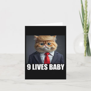 Carte Cat Trump 9 Vit Ba2 Drôle Mème Trump