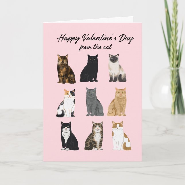 Carte Cat Valentine's Day (Devant)