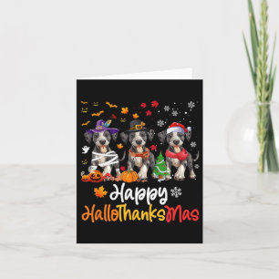 Carte Catahoula Leopard Chien Halloween Noël Hallotha