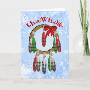 Carte Catcher de rêve de Noël Cherokee