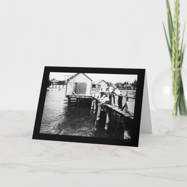 Carte Catching Crabs at Colonial Beach, VA 1914 (Devant)