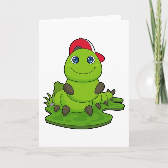 Carte Caterpillar avec Casquette (Devant)