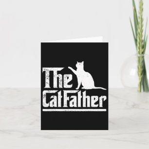 Carte Catfather Funny Chat Papa Fête des pères Movie Pun