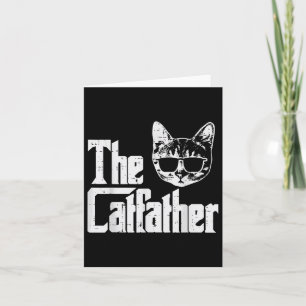 Carte Catfather Funny Chat Papa Fête des pères Movie Pun