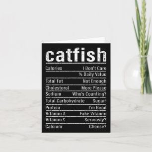 Carte Catfish Faits amusant Pêcheur Amoureux Pêche Graph