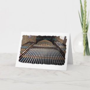Carte Cathedral pipe organe greeting card