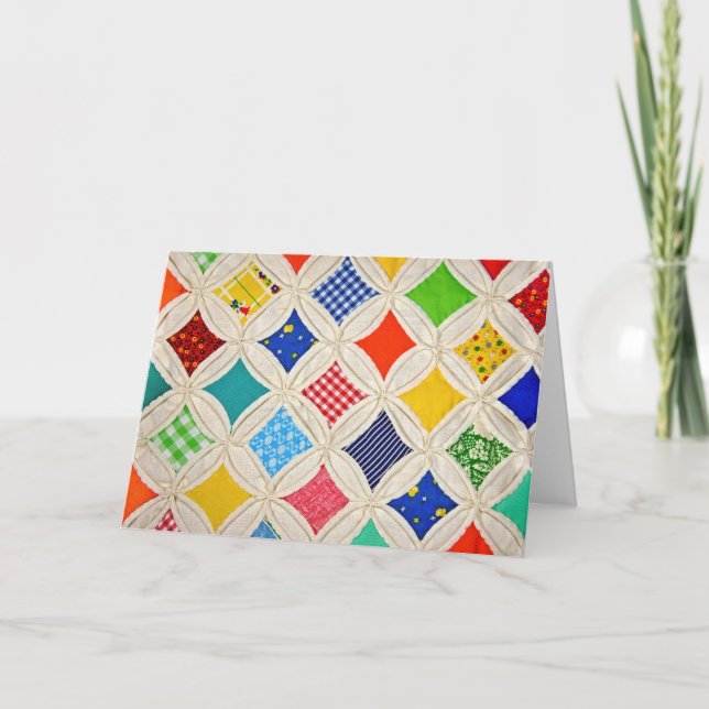 Carte Cathedral Window Quilt Nom Jour (Devant)