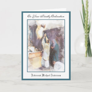Carte Catholic Priest Ordination Religious Jesus Card