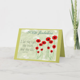 Carte catholique de "cinquantième jubilé" de nonne