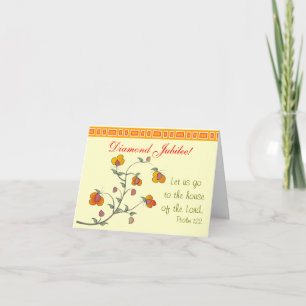 Carte catholique de jubilé de diamant de nonne