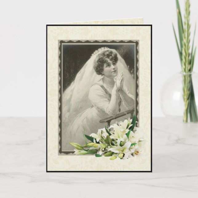 Carte catholique de mariage/fête de mariage/fiança (Devant)