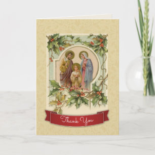 Carte Catholique saint de famille de Noël de Merci