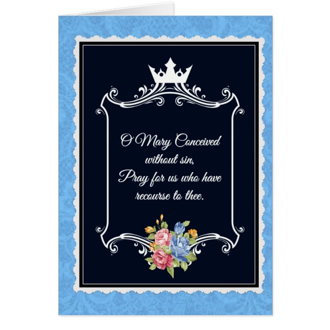 Carte catholique traditionnelle de prière de note (Devant)