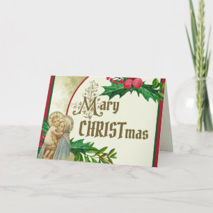 Carte Catholique Vierge Marie Bébé Jésus Saint