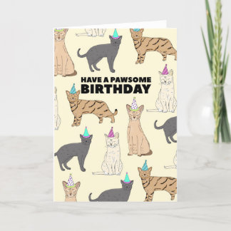 Carte Cats Birthday Card