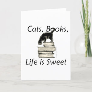 Carte Cats, Books, Life is sweet