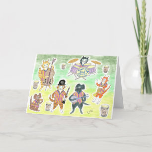 Carte Catter Bilk's Jazz Band, clarinette, contrebasse