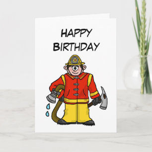Carte Caucase Cartoon Fireman Card Personnaliser It!