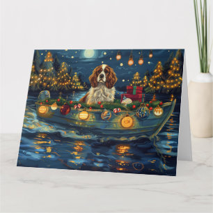Carte Cavalier King Charles Noël Festive Voyage