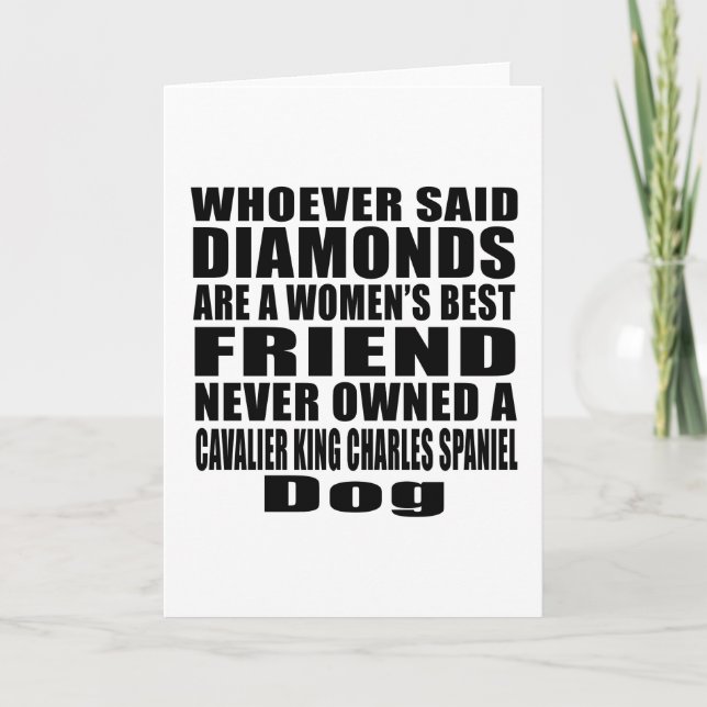 CARTE CAVALIER KING CHARLES SPANIEL CHIEN MEILLEUR AMI D (Devant)