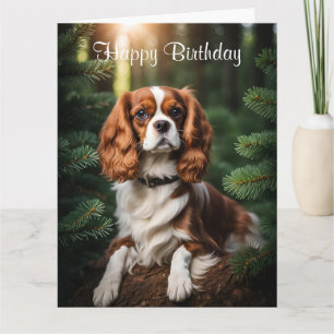 Carte Cavalier King Charles Spaniel chien personnalisé a