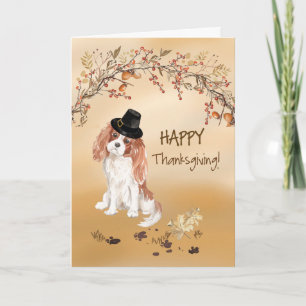 Carte Cavalier King Charles Spaniel Drôle Thanksgiving