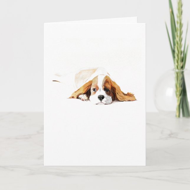 Carte Cavalier King Charles Spaniel Greeting Card, Gift (Devant)