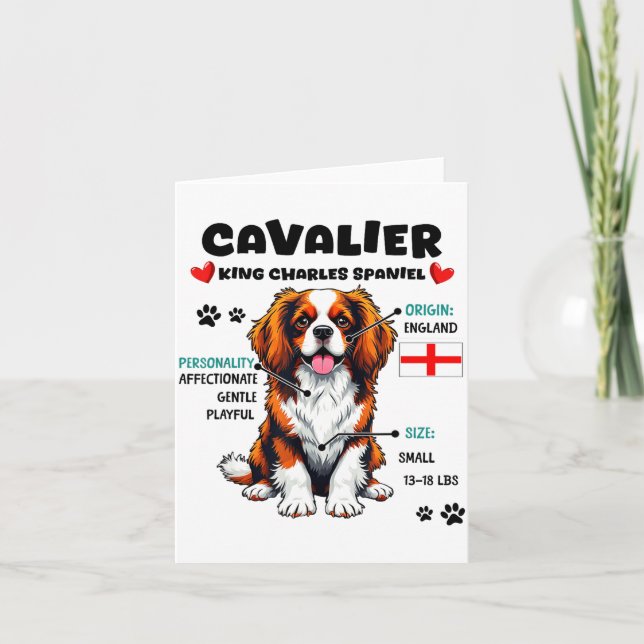 Carte Cavalier King Charles Spaniel Owner Funny Dog Love (Devant)