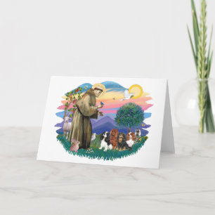 Carte Cavalier King Charles Spaniels (quatre)