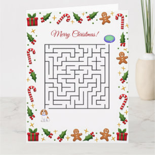 Carte Cavalier King Christmas Labyrinthe Puzzle Fêtes