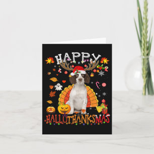 Carte Cavalier King Halloween Chien de Noël Happy Hallot