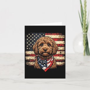 Carte Cavapoo patriotique hommes femmes enfants du 4 jui